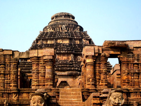  Konark Sun Temple:  It is located at  the Konark which is 35 Km Northeast  from Puri on the coastline of Odisha India.
