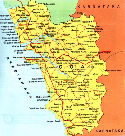 Map of Goa